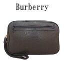 美品　BURBERRY　バーバリーズ　レザー　セカンドバッグ【中古】【虹商店】