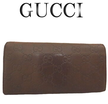 美品　GUCCI　グッチシマ　GG柄　ファスナー付き長財布【中古】【虹商店】