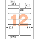 A4タックシール 12面 角丸 20シート(2)
