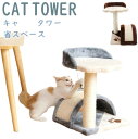 【新品限定!レビュー特典あり】キャットタワー 省スペース 据え置き型 猫用爪とぎポール 猫タワー ネコポール 麻縄 運動不足 つめとぎ 天然麻紐 耐久 組立簡単...