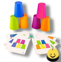 【送料無料】スピードカップス ボードゲーム 学習トイ 知育玩具 脳トレ テーブルゲーム 室内遊び 子供 小学生 パーティーゲーム カードゲーム 知育 おもちゃ ...