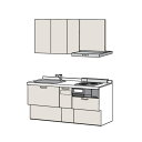 システムキッチン 開口165cm ハウステック I型 ガスコンロ 壁付け 収納カウンター 奥行60cm キッチンリフォーム ガスコンロ ブルモーションスライド ...