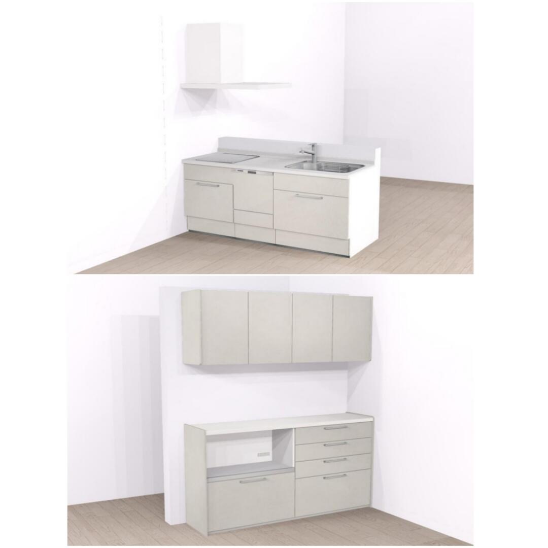 ハウステック システムキッチン W1800 スライド収納 I型 収納もたっぷり メーカー直送 納期約2週間 食器洗乾燥機 人工大理石ワークフロント 調理機器 レンジフード 送料無料