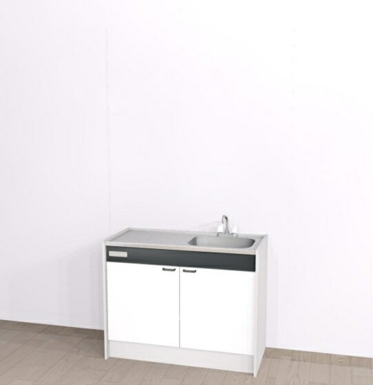 乐天商城 - Aハウステック ミニキッチン KM 1050サイズ コンロ無しプラン　ハーフタイプ