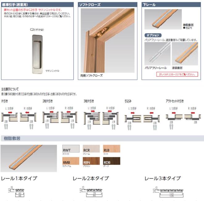 室内ドア 2枚片引きドア 引戸 ドア本体+枠セット 採光部ガラス DIY リフォーム 2枚...