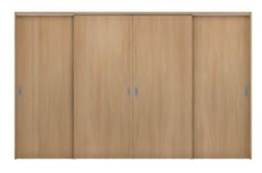 上吊引戸 4枚引違いドア H2050 W3292 固定枠 室内ドア DIY リフォーム 片開きドア 建具 インテリア 扉 ..