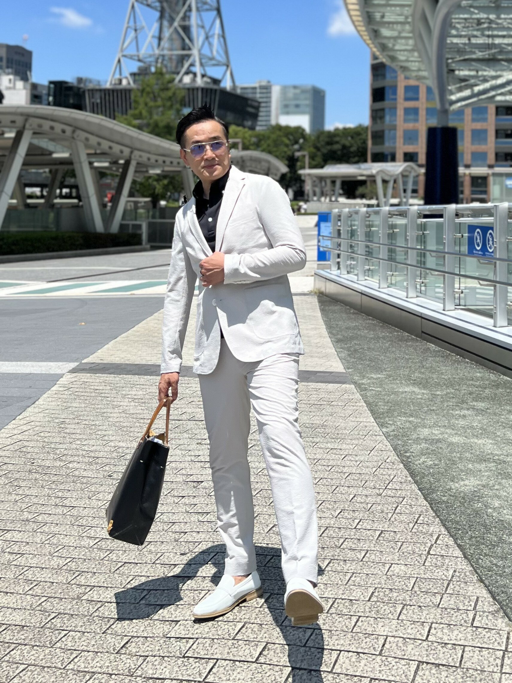 【春夏シングルジャケットシアサッカーセットアップライトグレー】　メンズ 春 夏 カジュアルスーツ サマースーツ ストレッチ 涼しい 軽い ビジネス 2ツボタン サマージャケット パンツ クールビズ　S　M　L