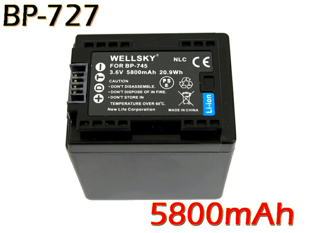 BP-727 BP-718 BP-709 ߴХåƥ꡼ 5800mAh [ ʤƱ褦Ѳǽ ŴǽŲǽ ɽǽ ] Canon Υ iVIS ӥ HF M52 HF M51 HF R31 HF R30 HF R32 HF R42 HF R52 HF R62 HF R700 HF R72