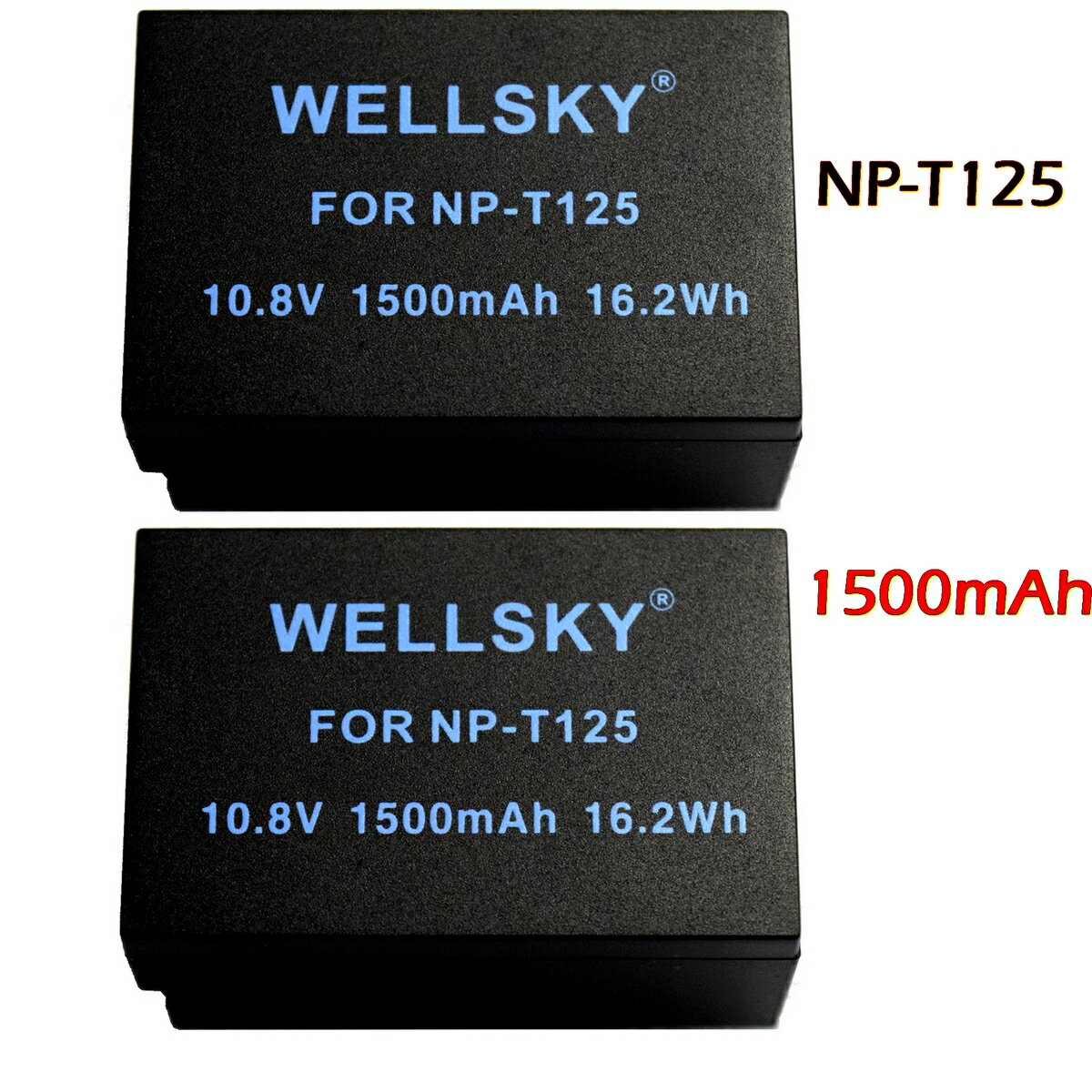 NP-T125 1500mAh [ 2個セット ] 互換バッテリー 1500mAh [ 純正充電器で充電可能 残量表示可能 純正品と同じよう使用可能 ] FUJIFILM 富士フィルム GFX 50S / GFX 50R / GFX 100 / BC-T125