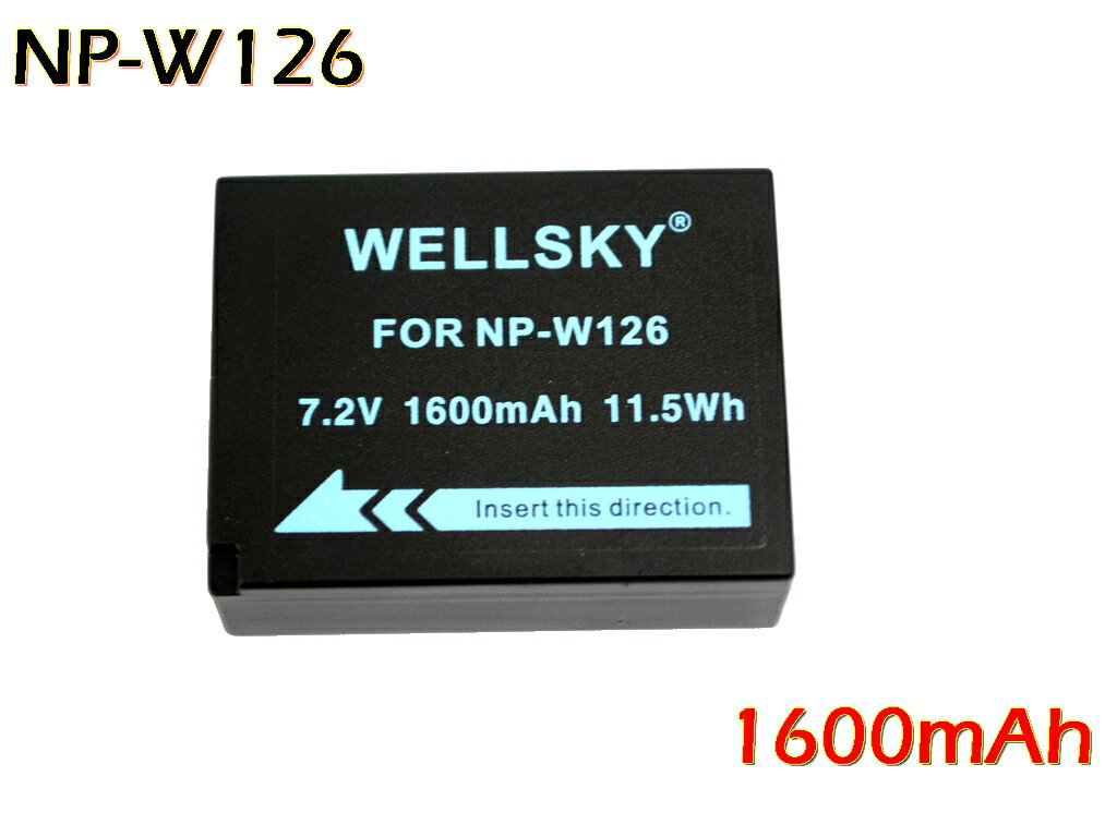 NP-W126S NP-W126 互換バッテリー 1600mAh [