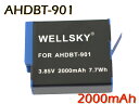 AHDBT-901 ݊obe[ 2000mAh [  [d obe[`[W[ ŏ[d\ iƓ悤gp\ ] GoPro S[v HERO 9 / HERO 10 / HERO 11 / HERO 12