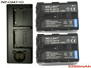 NP-QM71D NP-FM70 互換バッテリー 2個 &  USB Type C 急速 互換充電器 バッテリーチャージャー BC-VM10 1個   SONY ソニー DCR-DVD301 DCR-DVD101 DCR-DVD201 HDR-HC1 HDR-UX1 HDR-SR1 DCR-HC88