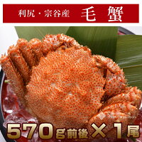 利尻・宗谷産毛蟹(毛ガニ)570g前後×1尾利尻漁業協同組合瞬間冷凍加工毛がにギフトkani利尻島産直利尻漁協お中元贈答蟹内祝お取り寄せ景品