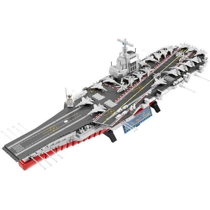 箱・説明書付き レゴ互換 特大 空母 船 戦艦 全長75センチ 3015ピース 軍隊 兵隊 兵士 ミリタリー LEGO..