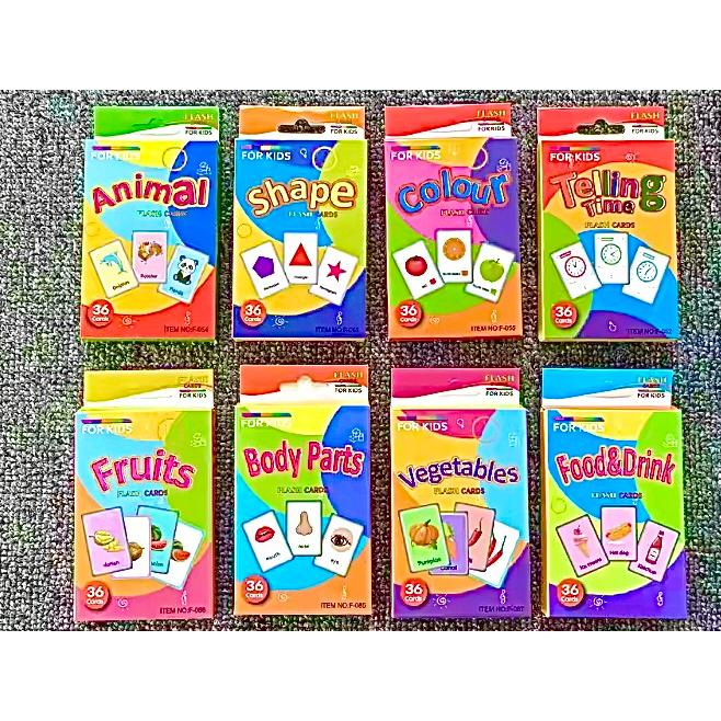 ☆8種類セット☆ 遊びながら覚える英単語 英語カード 子供用 カード遊び 食べ物 動物 色 形 身体 時間 フ..