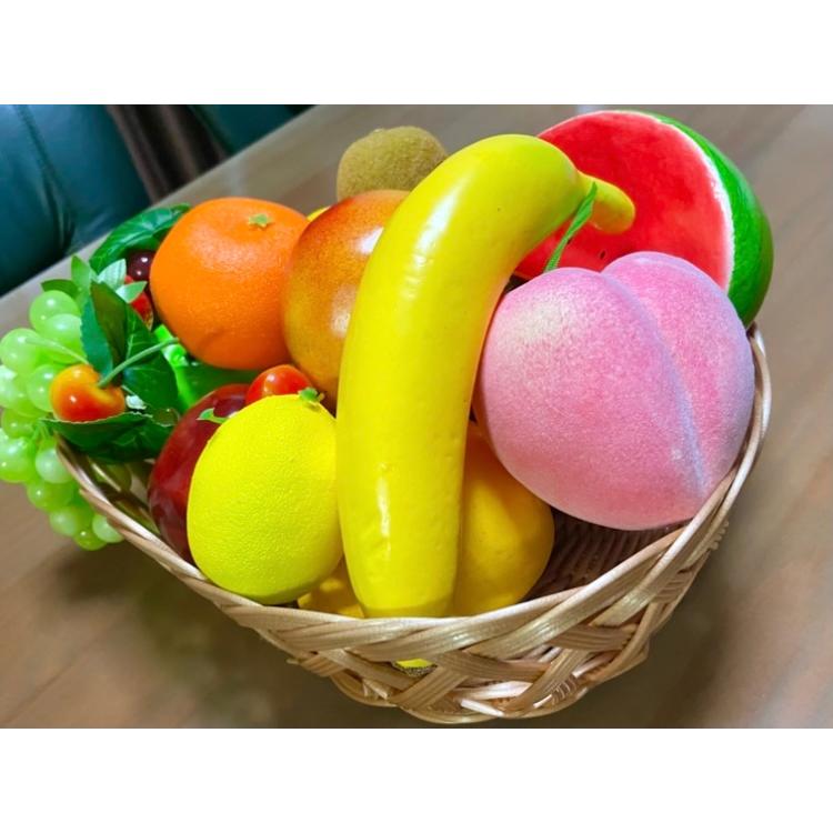 ☆リアルな見た目☆ 食品サンプル フルーツ 大量 17種類セット かご付き 食べ物 果物...