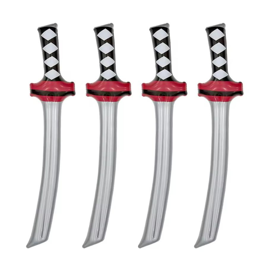 ☆4本セット☆ 日本刀 おもちゃ バルーン 風船 刀 剣 武器 75cm ビニール チャンバラ 柔らかい 忍者 武将 侍 将軍 戦国時代 2