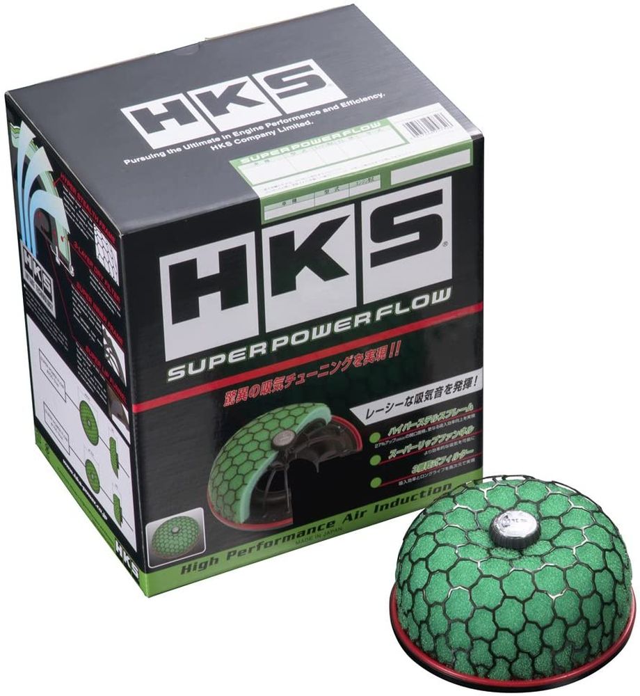 HKS スーパーパワーフロー Φ200-80/Green アルファード MNH15W 1MZ-FE 02/05-08/04 70019-AT111
