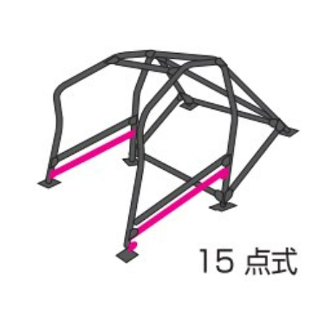 クスコ SAFETY 21ロールケージ ワークスタイプ 15点式、2名乗車、ダッシュ逃げ シビック EK4 1995.9〜2000.9 311 270 W15