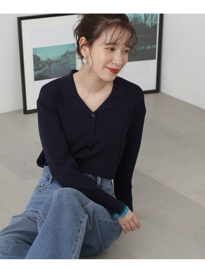 【SALE／50%OFF】バイカラー総針カイキンニット N. Natural Beauty Basic エヌ ナチュラルビューティーベーシック* トップス ニット ホワイト ネイビー ベージュ【RBA_E】【送料無料】[Rakuten Fashion]