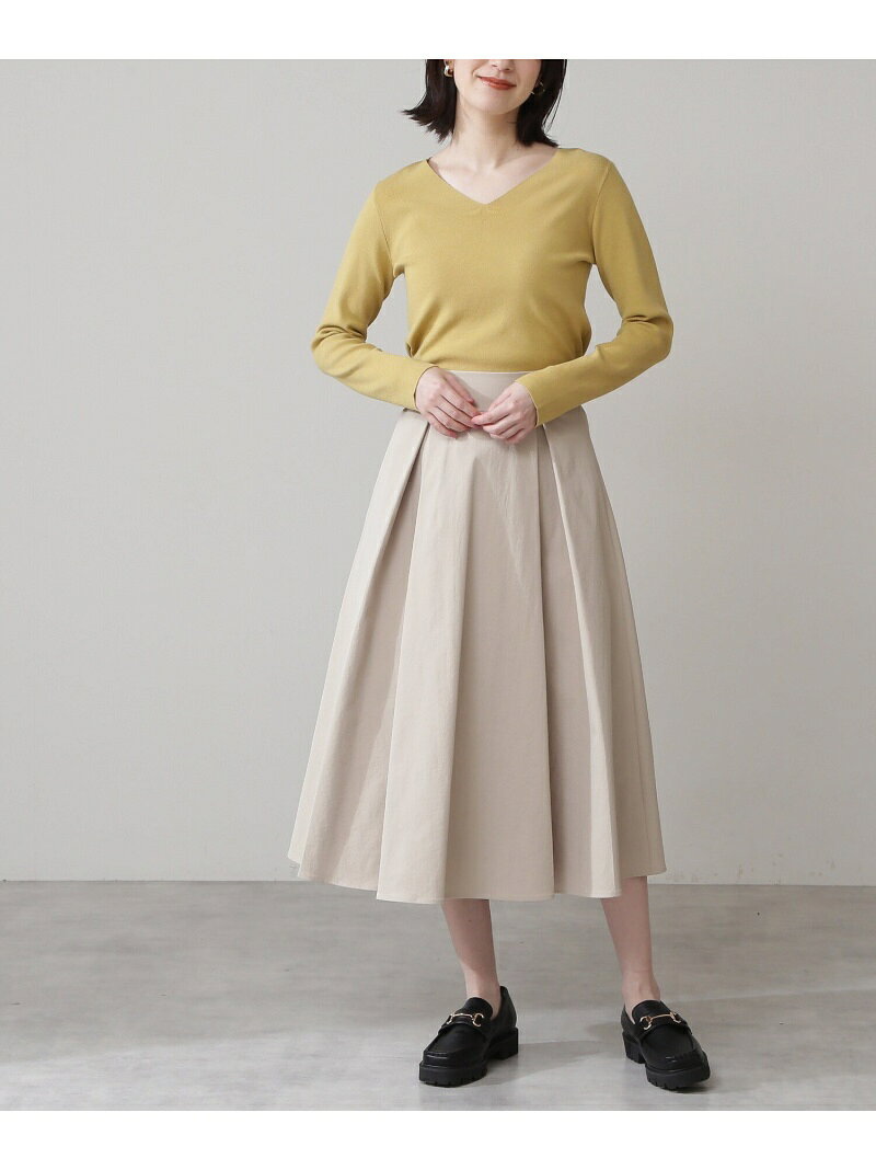【SALE／60%OFF】テックツイルタックフレアスカート《S Size Line》 N. Natural Beauty Basic エヌ ナチュラルビューティーベーシック* スカート その他のスカート ネイビー ブルー オレンジ ベージュ【RBA_E】【送料無料】[Rakuten Fashion]