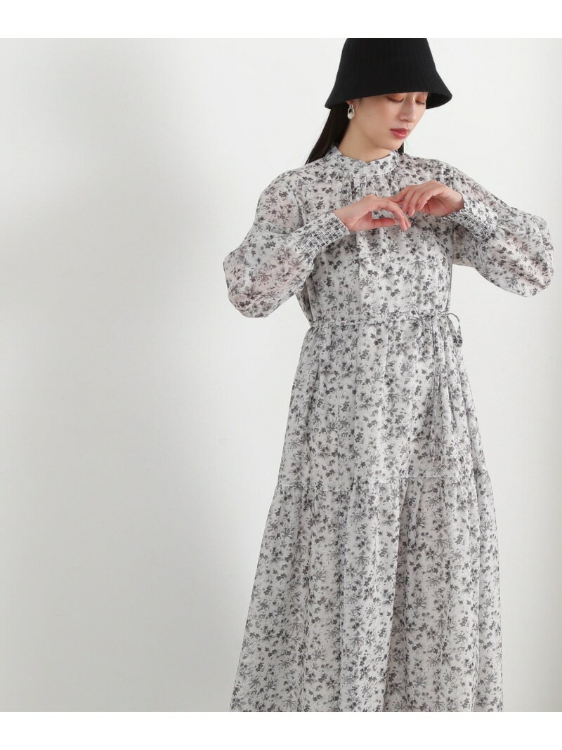 【SALE／60%OFF】ハイネックフローラルワンピース《S Size Line》 N. Natural Beauty Basic エヌ ナチュラルビューティーベーシック* ワンピース・ドレス ワンピース ホワイト【RBA_E】【送料無料】[Rakuten Fashion]のサムネイル