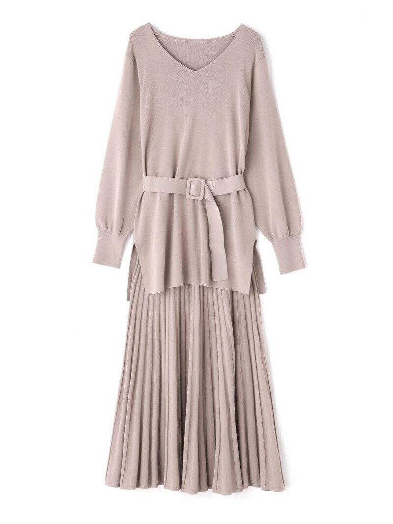 新作モデル Fashion ニットリブフレアセットアップ N Natural Beauty Basic エヌ ナチュラルビューティーベーシック ワンピース ワンピースその他 グリーン ベージュ N Natural Beauty Basic Www Malvestiti Com