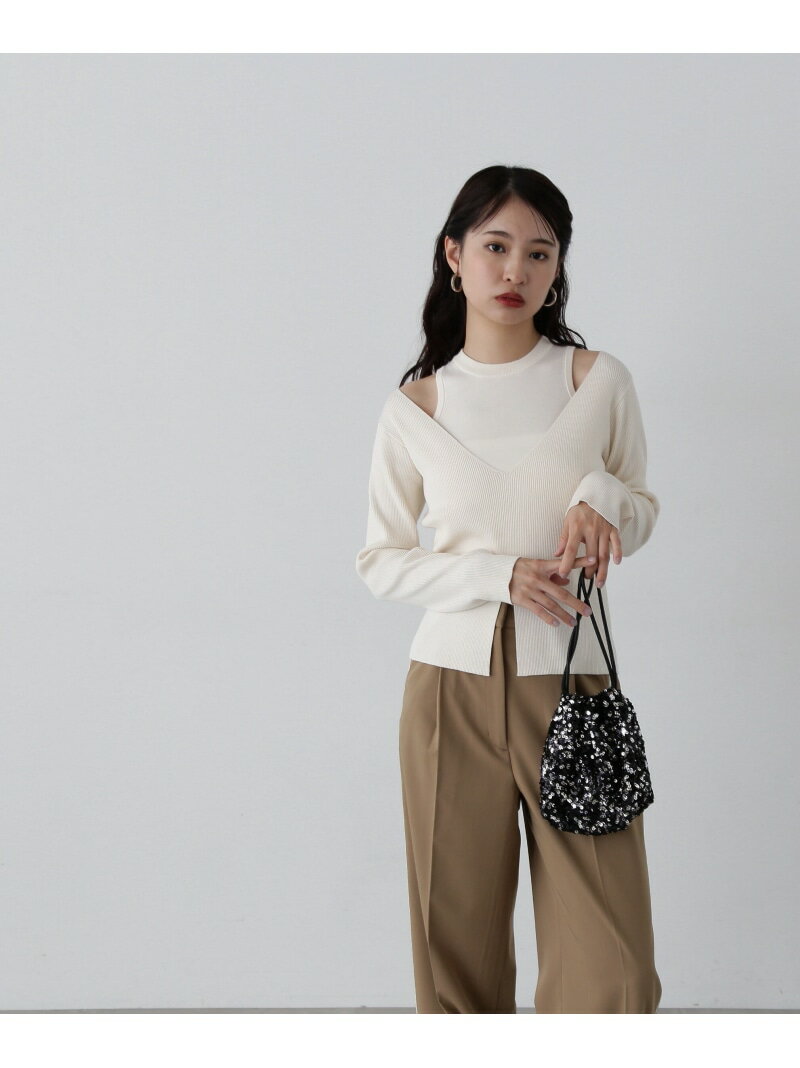 Rakuten - 【SALE／60%OFF】アメスリタンク&Vネックニットセット N. Natural Beauty Basic エヌ ナチュラルビューティーベーシック* トップス ニット ブラック ホワイト ブラウン【RBA_E】【送料無料】[Rakuten Fashion]