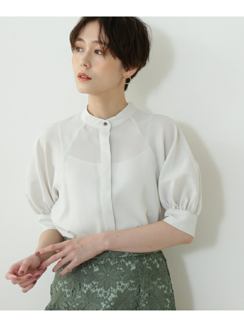 ドライポプリンパフスリーブブラウス N. Natural Beauty Basic エヌ ナチュラルビューティーベーシック* トップス シャツ・ブラウス オレンジ ブラウン【送料無料】[Rakuten Fashion]