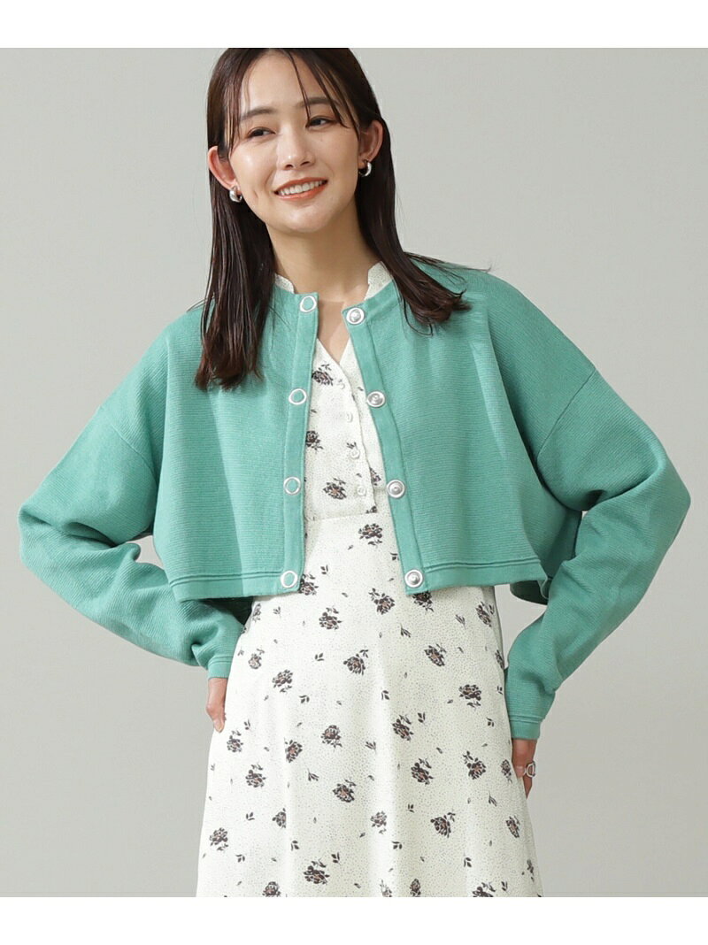 【SALE／60%OFF】ミラノリブクロップドカーディガン N. Natural Beauty Basic エヌ ナチュラルビューティーベーシック* トップス カーディガン レッド ネイビー ブラウン グリーン【RBA_E】[Rakuten Fashion]