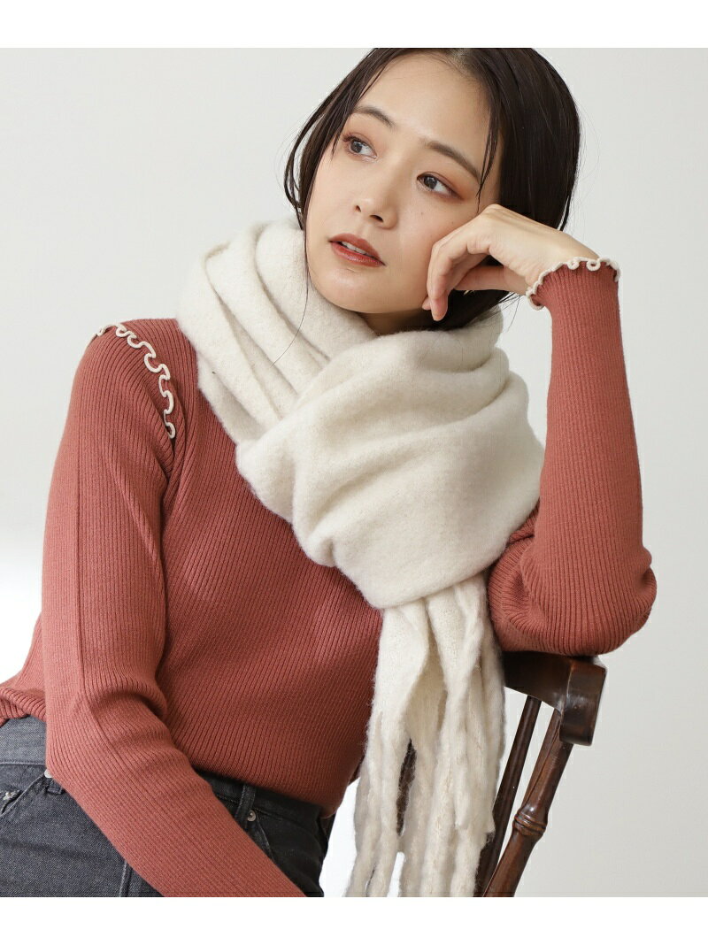 【SALE／40%OFF】フリンジストール N. Natural Beauty Basic エヌ ナチュラルビューティーベーシック* ファッション雑貨 マフラー・ストール・ネックウォーマー ホワイト グレー ピンク【RBA_E】[Rakuten Fashion]