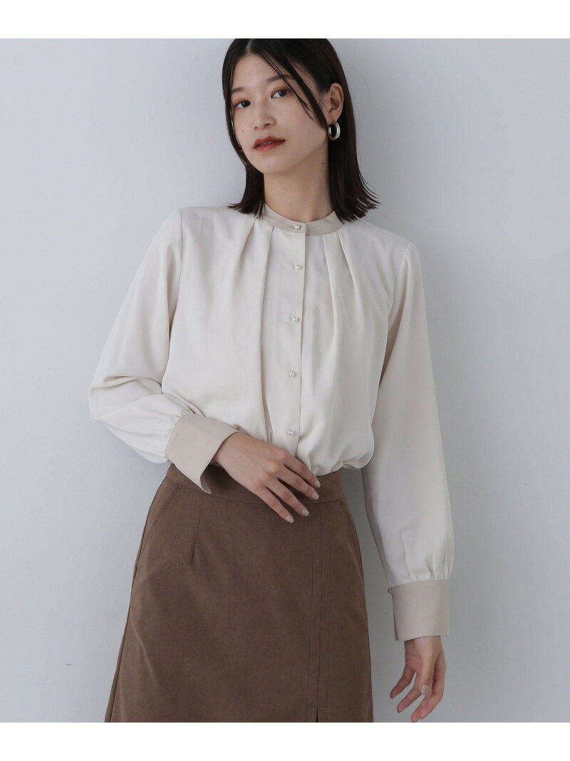 【SALE／30%OFF】パールボタンブラウス N. Natural Beauty Basic エヌ ナチュラルビューティーベーシック* トップス シャツ・ブラウス グリーン ブラック【RBA_E】【送料無料】[Rakuten Fashion]