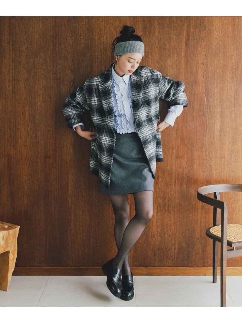 フラノミニスカート N. Natural Beauty Basic エヌ ナチュラルビューティーベーシック* スカート その他のスカート グレー ブラック ブラウン【送料無料】[Rakuten Fashion]