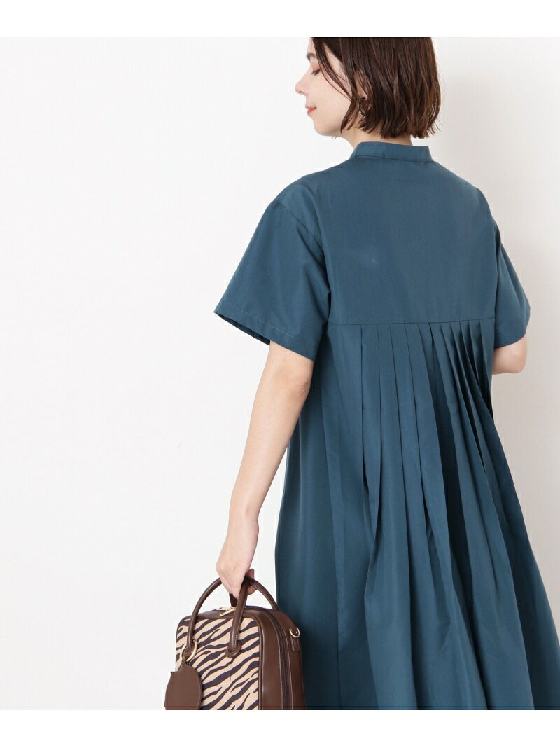 【SALE／50%OFF】バックプリーツシャツワンピース N. Natural Beauty Basic エヌ ナチュラルビューティーベーシック* ワンピース・ドレス ワンピース ブラック ブルー カーキグリーン【RBA_E】【送料無料】[Rakuten Fashion]