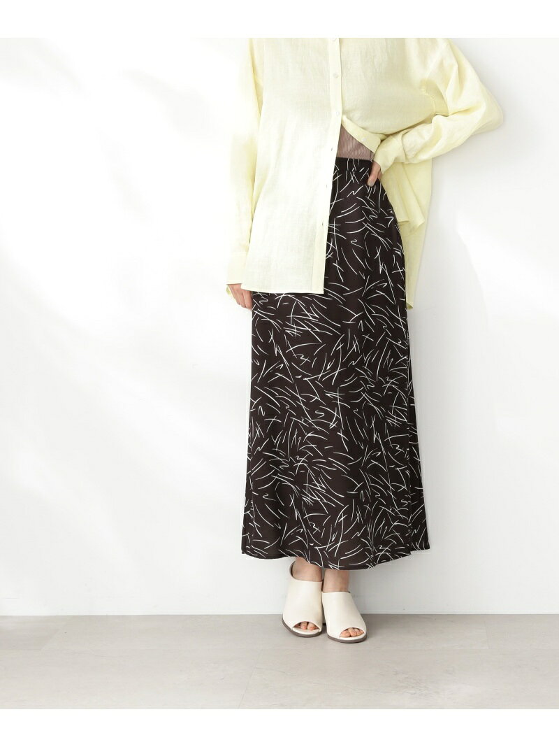 【SALE／40%OFF】モノトーンプリントスカート《S Size Line》 N. Natural Beauty Basic エヌ ナチュラルビューティーベーシック* スカート その他のスカート ホワイト ブラック【RBA_E】【送料無料】[Rakuten Fashion]