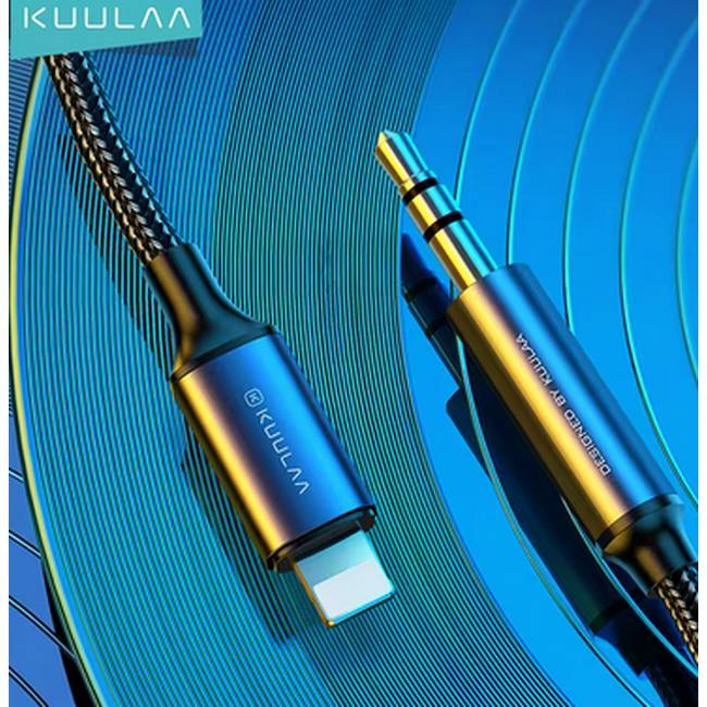 iPhone Lighting - 3.5mm オーディオ変換ケーブル AUXケーブル AUX端子接続 音楽再生 アイフォン ライトニング オーディオケーブル Kuulaa ■