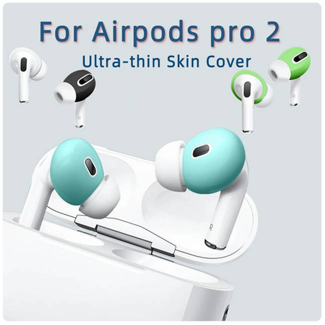 【お得な2セット】AirPods Pro 2 用 イヤホンカバー シリコンカバー エアーポッズプロ イヤーカバー シリコーン製 汚れ防止 保護 落下防止 