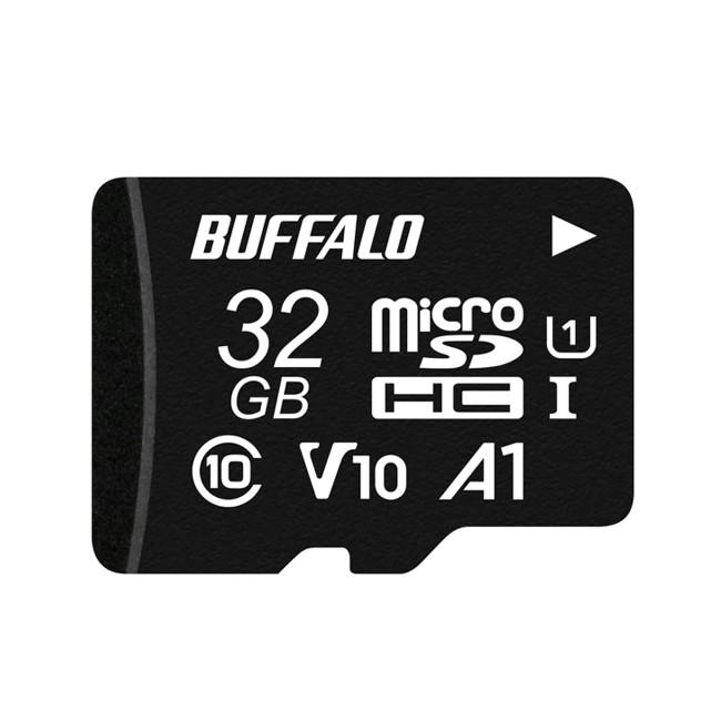 BUFFALO microSDXC メモリーカード 品番：RMSD-032U11HA/N 容量：32GB 対応デバイス：ドローン, Nintendo Switch, スマホ・タブレット, ドライブレコーダー等 ●個体により製品本体のデザイン...