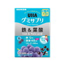 グミで手軽に栄養補給 2粒で鉄12mgと葉酸400μg、コラーゲン300mgを摂取 1袋に10日分（20粒）×11パック入りです。 水なしでいつでもどこでも摂取できます。 サプリなのにおいしく、続けやすいです。 アサイーミックス味 UHAグミサプリ鉄＆葉酸　220粒　110日分 1日目安量：2 粒 1パック10日分入って持ち運びやすく、利用しやすい形態です。 小袋タイプが11袋入っているので、シェアにもおすすめです。 鉄分を補給したい方におすすめです。 女性に不足しがちな鉄を手軽に摂取できます。 鉄剤が苦手な方も美味しく続けやすいサプリメントです。 鉄だけでなく、ママの健康に必要な葉酸も一緒に摂取できます。 L6.4cmxW22cmxH33cm アレルギー成分：りんご、ゼラチン 特徴 人工香料不使用 剤型タイプ別 グミ 分類 その他の健康食品