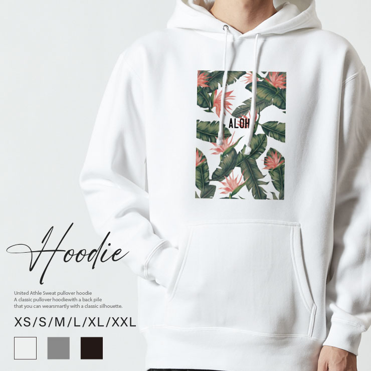 Parka - パーカー レディース メンズ スウェット パーカー プルオーバー hoodie 長袖 フード付き プルオーバー ペア カップル XS S M L XL XXL おしゃれ 大人かわいい 流行 アロハ ハワイ サーフ ストリート ロゴ