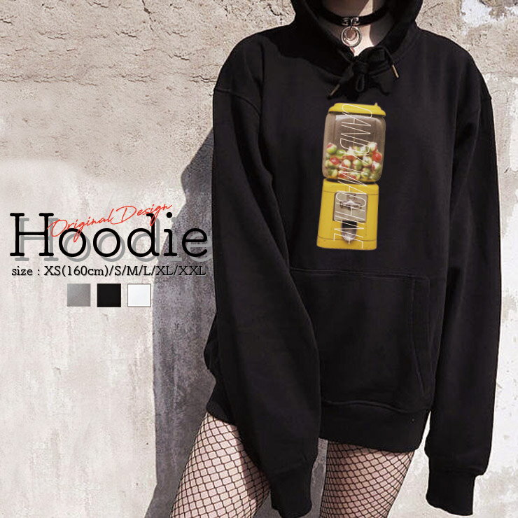 楽天NO Otherパーカー レディース メンズ スウェット パーカー プルオーバー hoodie 長袖 フード付き プルオーバー ペア カップル XS S M L XL XXL おしゃれ 大人かわいい キャンディ マシン 飴 あめ お菓子 ガチャ ポップ カラフル レトロ アンティーク ビンテージ 写真 海外