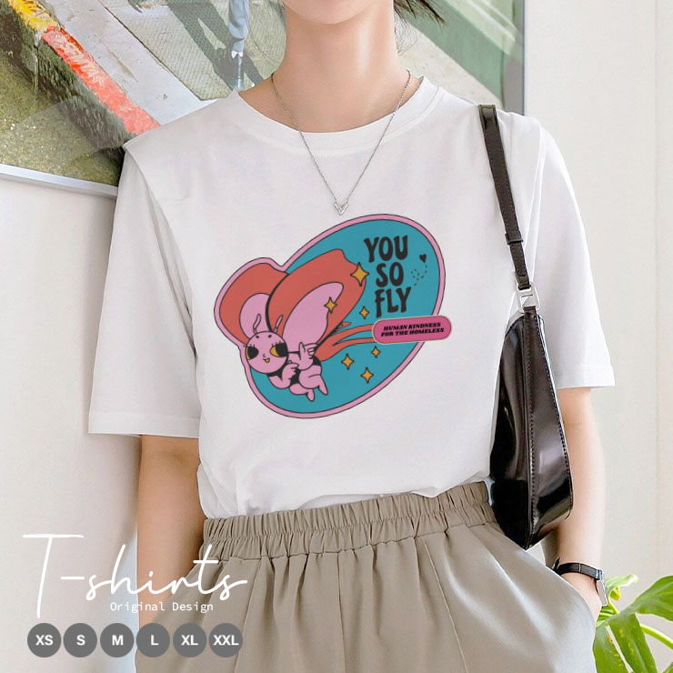 Character - Tシャツ レディース メンズ クルーネック 丸首 綿 半袖 カットソー 大人 かわいい オシャレ かっこいい ペア カップル おそろ ユニセックス 韓国 流行 イラスト おもしろ UMA キャラクター レトロ