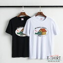 Tシャツ レディース メンズ クルーネック 丸首 綿 半袖 カットソー 大人かわいい オシャレ かっこいい ペア カップル おそろ リンクコーデ ワニ イラスト...