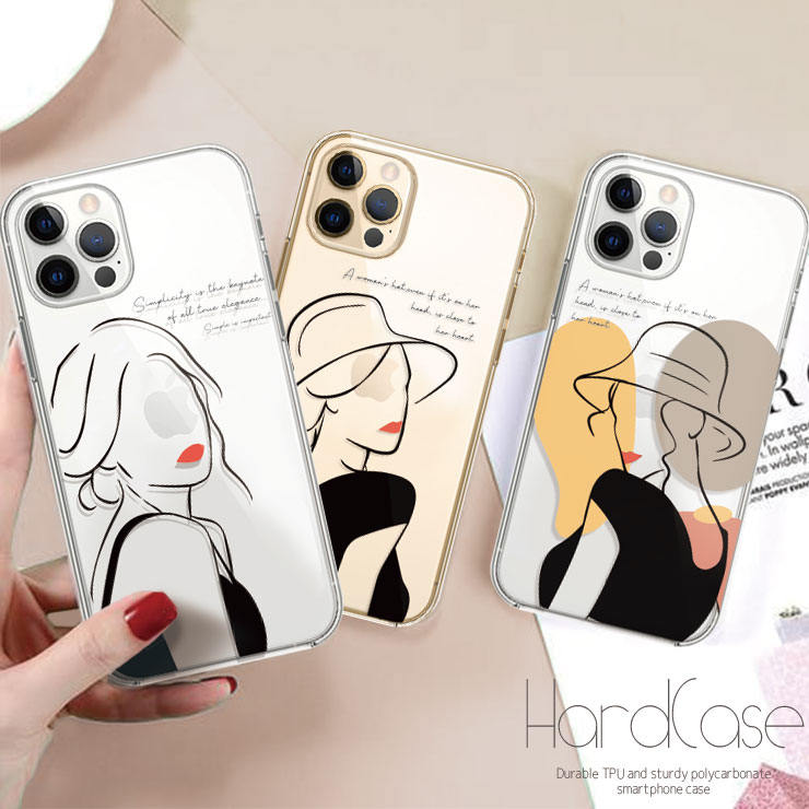 Xperia 1 VII 1VI 10VI 5IV Xperia 10IV 1IV 10iii lite 5iii 1iii ハード スマホケース クリアケース オシャレ 線画 ラフ ラインアート エレガント シンプル メッセージ イラスト