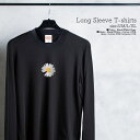 Tシャツ ロンT クルーネック 丸首 綿 長袖 カットソー レディース カットソー S M L XL XXL メンズ シンプルだから合わせやす 大人かわいい オシャレ ペア カップル リンクコーデ 花 コスモス ワンポイント