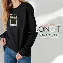 Tシャツ ロンT クルーネック 丸首 綿 長袖 カットソー レディース カットソー S M L XL XXL メンズ シンプルだから合わせやすい 大人かわいい オシャレ ペア カップル リンクコーデ ポラロイド カメラ スマイル ニコちゃん レトロ 写真 メッセージ 言葉