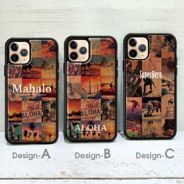 iPhone12 ケース pro max 木製 iPhone12 mini ケース iPhone11 ウッドケース iPhone8 7ケース iPhoneXR ケース 天然木 シリコン TPU ハードケース コラージュ ハワイ マハロ photo 【レビュー記入で洗える冷却マスク3枚プレゼント】