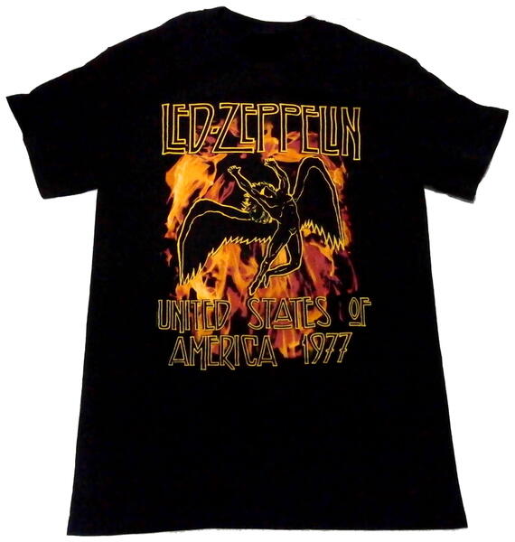 楽天バンドTシャツ NO-REMORSE【LED ZEPPELIN】レッドツェッペリン「BLACK FLAMES」Tシャツ