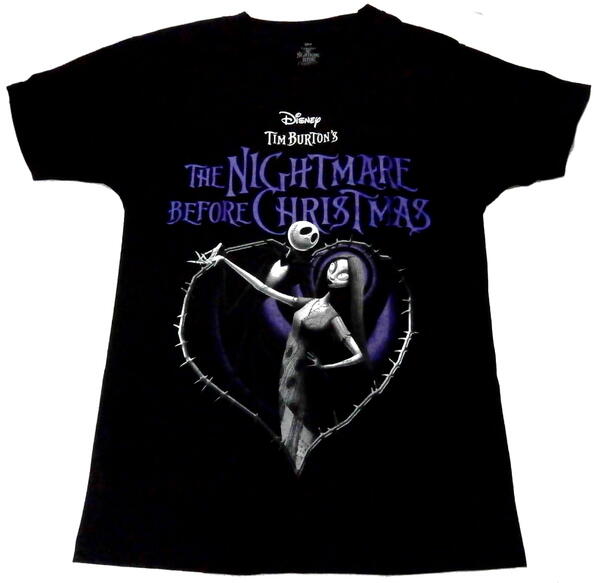 【THE NIGHTMARE BEFORE CHRISTMAS】ナイトメアビフォアクリスマス「PURPLE HEART」Tシャツ