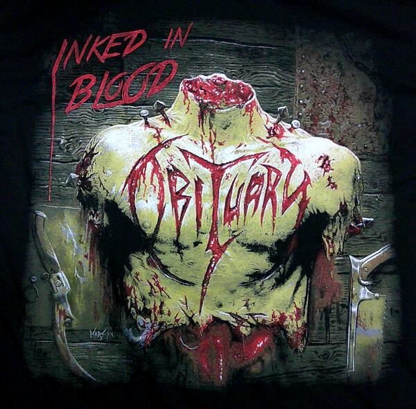 【OBITUARY】オビチュアリー「INKED IN BLOOD」Tシャツ